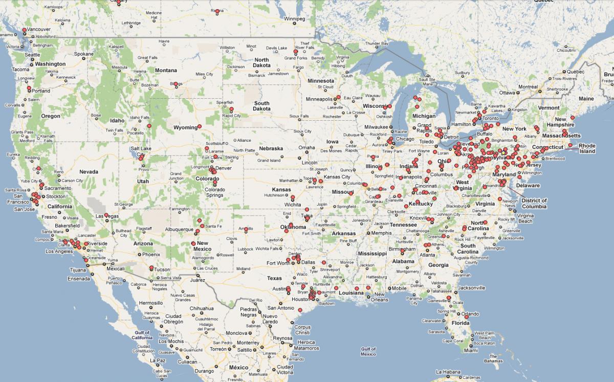 EMS EI Interactive Partner Map