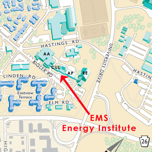EMS Energy Institute campus map location